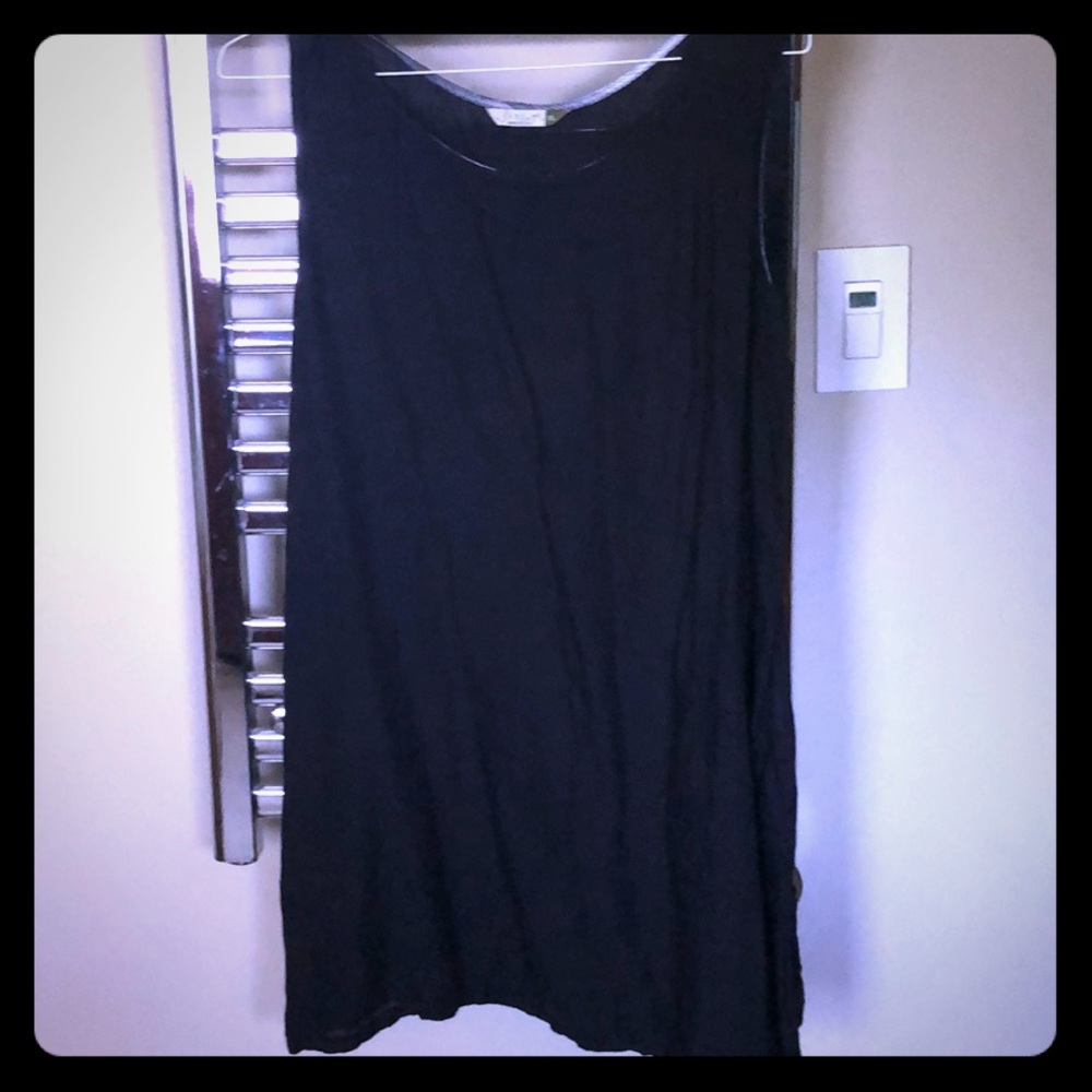 Black linen tunic.